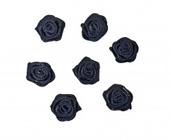 Zwart roosje opnaaibare applicatie  R662