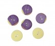 Kunststof knoop Paars/roze/geel met punt 17,5 mm   703-ks2