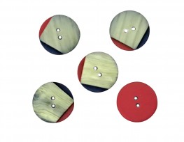 Kunststof knoop Groen/blauw/rood met punt 20mm   706-ks2
