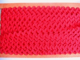 Zigzagband Rood 10mm.