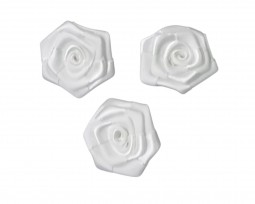 Witte  roos opnaaibare corsage 30mm   R029