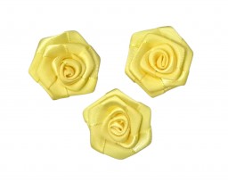 Gele roos opnaaibare corsage 30mm   R640