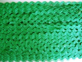 Zigzagband Glanzend groen 10mm
