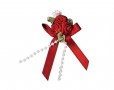 Corsage applicatie roosstrikje Rood