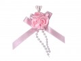 Corsage applicatie roosstrikje Roze