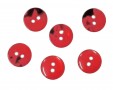 Kunststof mini knoop 2-zijdig Rood 11mm  804-S9