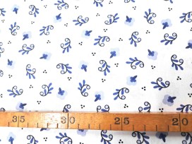 Delftsblauwe stof met kleine takjes  11