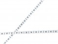 Maatlabel band wit. Maat 34  Maatlabel lint 10 mm breed  Meer dan 60 maatlabel getallen per meter  De prijs is per meter en "1" 