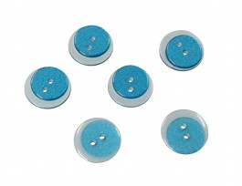 Kunststof knoop dubbel Aqua 12.5mm  617-S16