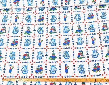 Delftsblauw 9 Boer en Boerin Gekleurd