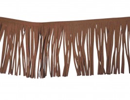 Franjes van suedine Bruin  12cm