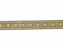 Sinterklaasband goud met goudgele ruiten  15 mm  1289