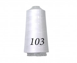Lockgaren. 3000 yards.  Wit  100% polyester  Dikte 40/2 Ook geschikt als naaigaren.  Goldspun overlockgaren
