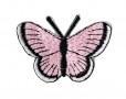 Vlinder applicatie Roze met wit randje 5 cm  30579