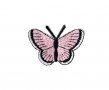 Vlinder applicatie Roze met wit randje 3.5 cm  30569