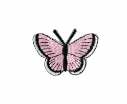 Vlinder applicatie Roze met wit randje 3.5 cm  30569 HKM