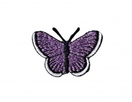 Vlinder applicatie Paars glitter 3.5cm  30568