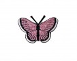 Vlinder applicatie Roze glitter 3.5cm  30564