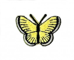 Vlinder applicatie Neon Geel 3.5 cm  32373