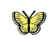 Vlinder applicatie Neon Geel 3.5 cm  32373