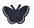 Vlinder applicatie Zwart met wit randje 5cm  30572 HKM