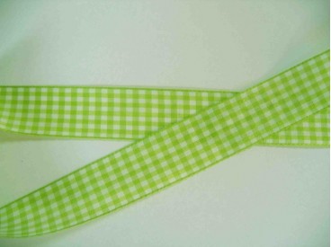 Boerenbont lint Lime/wit geruit 38mm breed