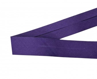 Biaisband paars  100% katoen  30 mm breed  