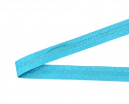 Biaisband 12 mm breed  Aqua  100 % katoen