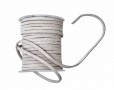 Suede koord  Gebroken wit.  Breed: ongeveer 3 mm.