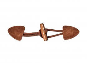 Houtje-touwtje sluiting Cognac