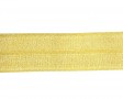 Elastisch vouwtres biaisband.  Geel.  20 mm breed.  Elastisch biaisband wordt gebruikt om rekbare stoffen af te werken.