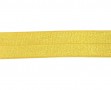 Elastisch vouwtres biaisband.  Hardgeel.  20 mm breed.  Elastisch biaisband wordt gebruikt om rekbare stoffen af te werken.