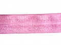 Elastisch vouwtres biaisband.  Oudroze.  20 mm breed.  Elastisch biaisband wordt gebruikt om rekbare stoffen af te werken.