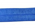 Elastisch vouwtres biaisband.  Kobalt.  20 mm breed.  Elastisch biaisband wordt gebruikt om rekbare stoffen af te werken.