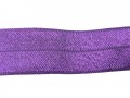 Elastisch vouwtres biaisband.  Paars.  20 mm breed.  Elastisch biaisband wordt gebruikt om rekbare stoffen af te werken.