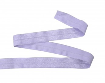 Elastisch vouwtres biaisband.  Lila.  20 mm breed.  Elastisch biaisband wordt gebruikt om rekbare stoffen af te werken.