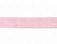 Elastisch vouwtres biaisband.  Llichtroze.  20 mm breed.  Elastisch biaisband wordt gebruikt om rekbare stoffen af te werken.