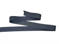 Elastisch vouwtres biaisband.  Donkergrijs.  20 mm breed.  Elastisch biaisband wordt gebruikt om rekbare stoffen af te werken.