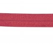 Elastisch vouwtres biaisband.  Rood.  20 mm breed.  Elastisch biaisband wordt gebruikt om rekbare stoffen af te werken.