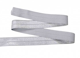 Elastisch vouwtres biaisband Zilvergrijs 472