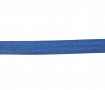Elastisch vouwtres biaisband.  Koningsblauw.  20 mm breed  Elastisch biaisband wordt gebruikt om rekbare stoffen af te werken.