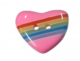 Kinderknoop hart met streepjes roze 101