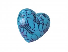 Hartjes knoop Aqua met bloem  210