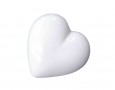 Hartjes knoop Wit op steeltje 18mm. hart211