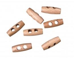 Houtje/touwtje knoop 2-gaats Hout 20 mm