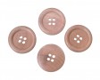 Houten mantelknoop Naturel 4 gaats  30mm