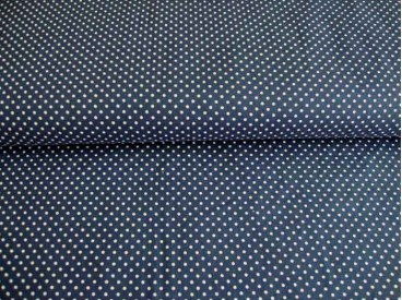 Ministip katoen Donkerblauw/wit Minicoupon 35cm