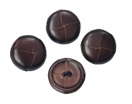 Leerknoop Donkerbruin   34 mm