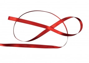 Satijnlint Helder rood 8mm  204