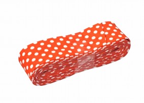 Biaisband bundel 2 mtr  Oranje met witte stipjes  1011